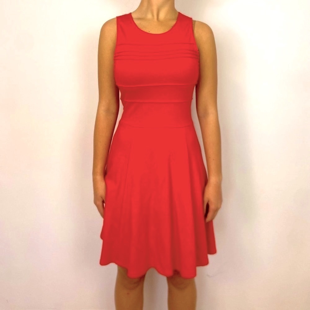AQUA Coral Sleeveless Dress Size S